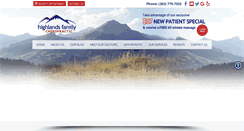 Desktop Screenshot of highlandsfamilychiropractic.com