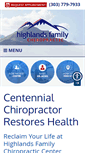 Mobile Screenshot of highlandsfamilychiropractic.com