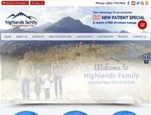 Tablet Screenshot of highlandsfamilychiropractic.com